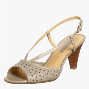 Ecco Women's Slingback Leather Heels Gray Size 41 NWOT